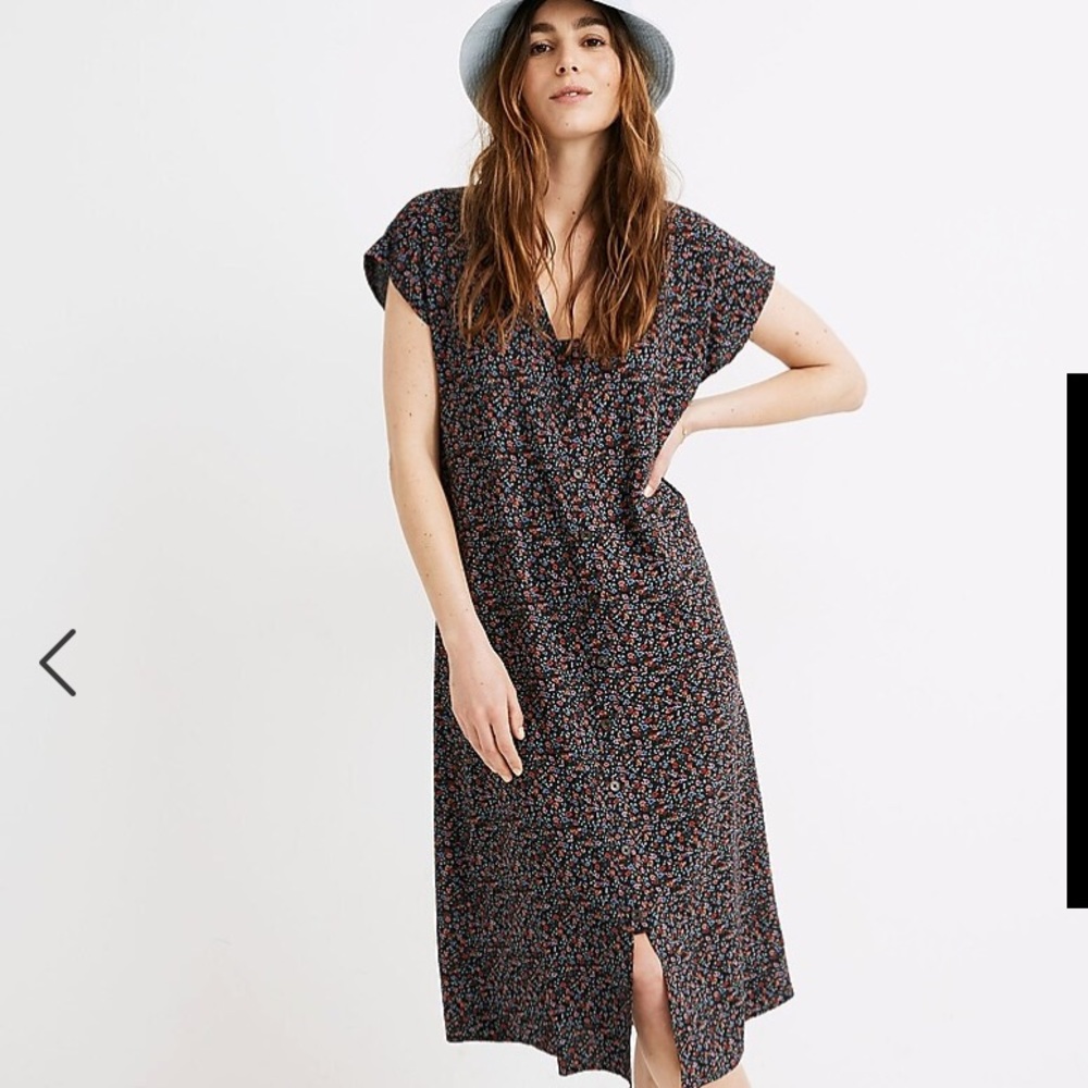 Madewell Fieldwalk Floral Midi Dress